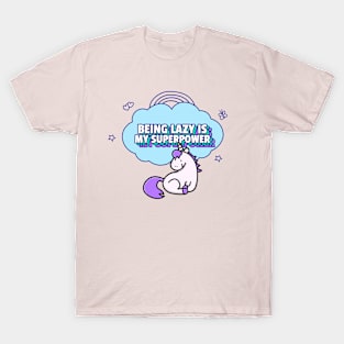 Cute Funny Unicorn Lazy T-Shirt